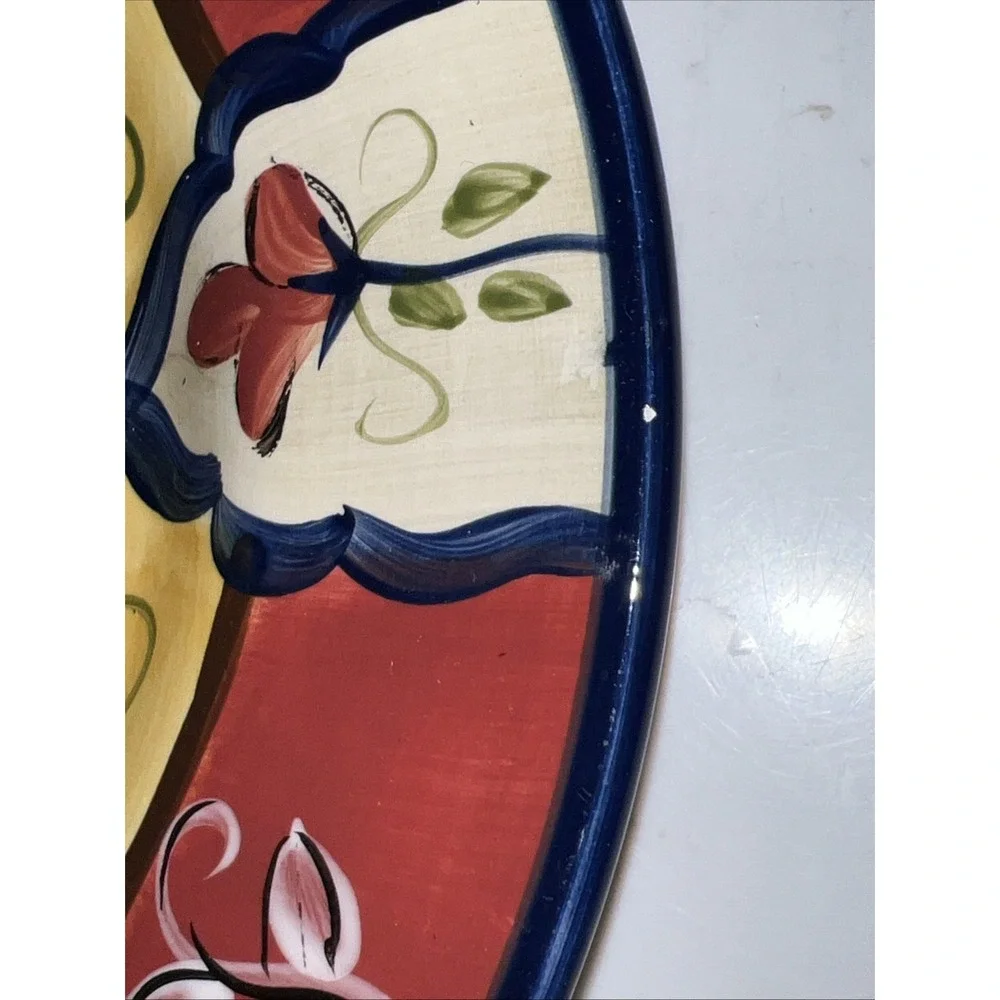Vintage Pier 1 Vallarta 6-Piece Earthenware Place Setting Hand painted Retired